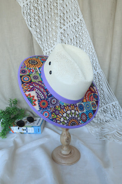 Lilac Multi Print Fedora