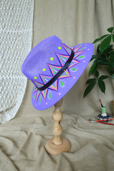 Purple Painted Fedora