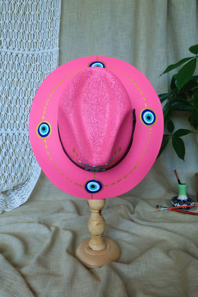 Evil Eye Painted Fedora