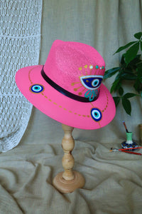 Evil Eye Painted Fedora