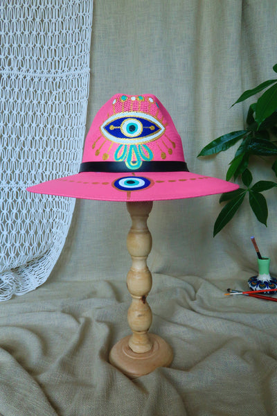 Evil Eye Painted Fedora