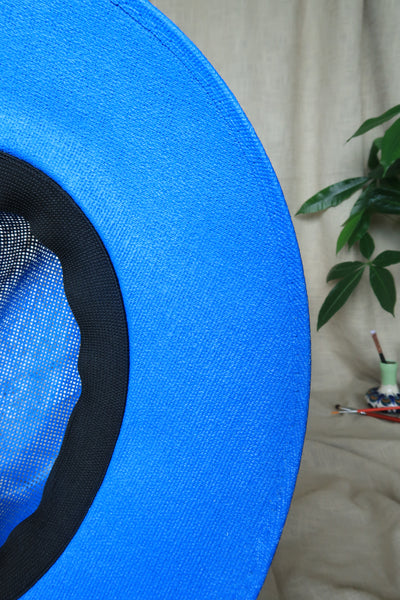 Blue Painted Fedora