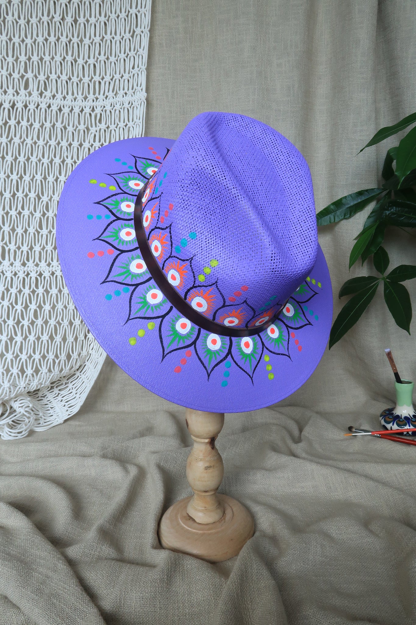 Purple Painted Fedora