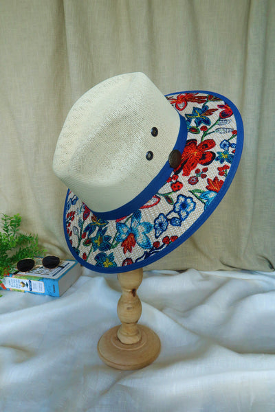 Floral Embroidered Fedora