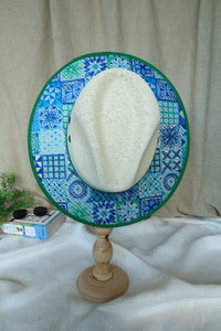 Azulejo Style Fedora - Green