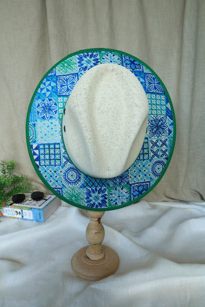 Azulejo Style Fedora - Green