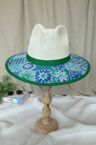 Azulejo Style Fedora - Green