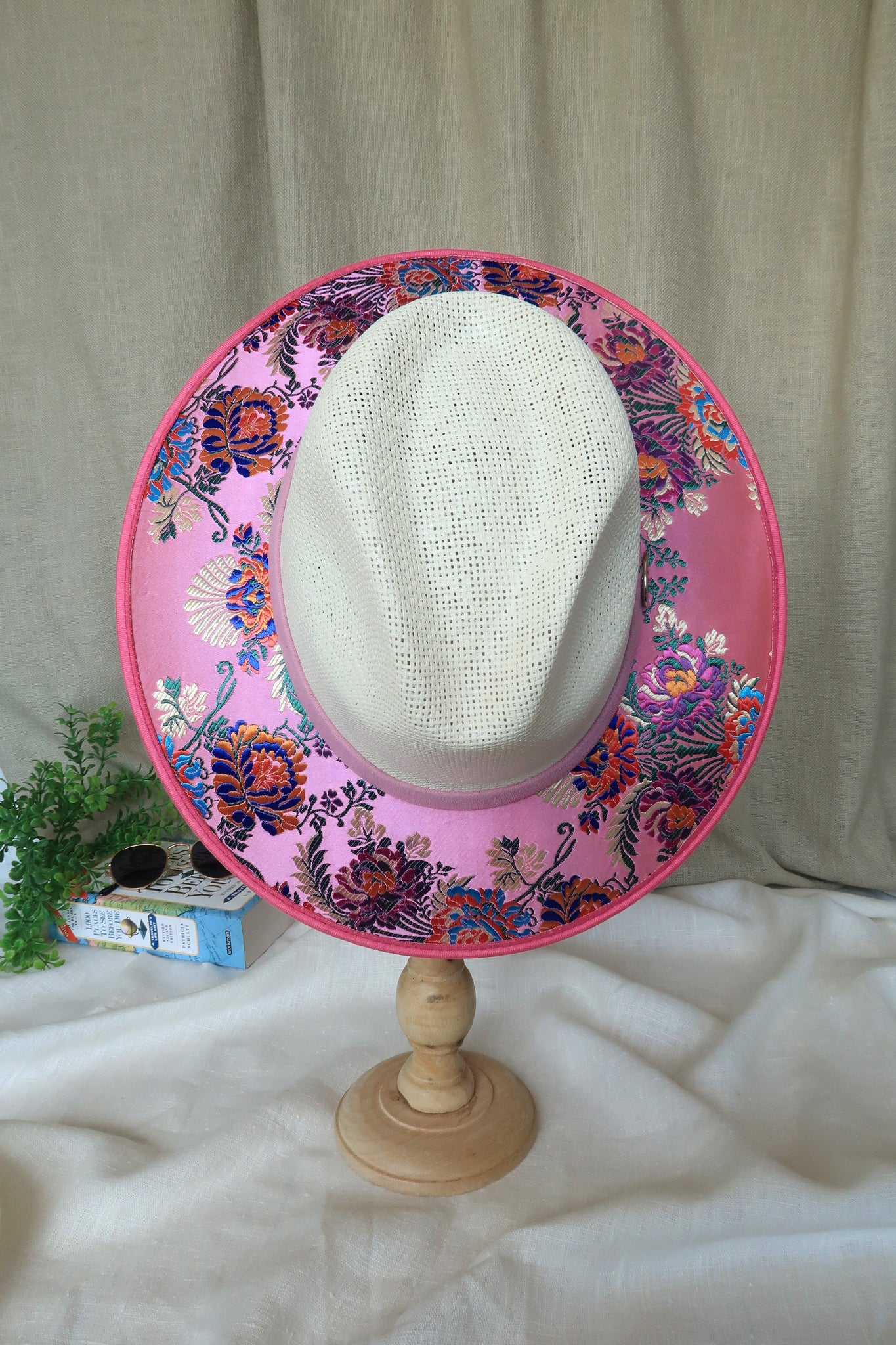 Satin Double Sided Fedora - Pink