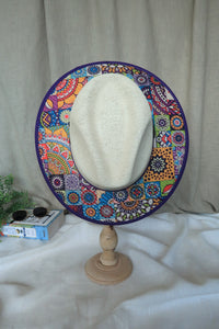 Purple Multi Print Fedora