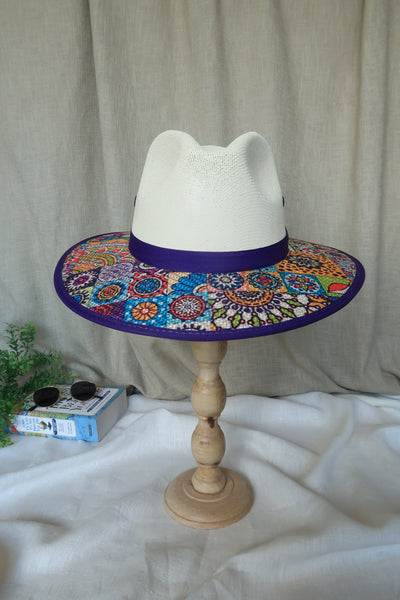 Purple Multi Print Fedora