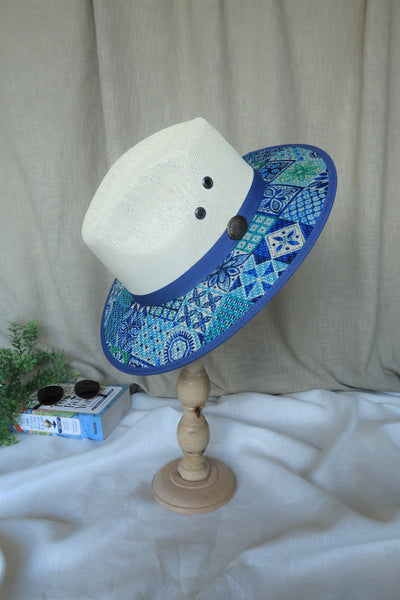 Azulejo Style Fedora - Blue