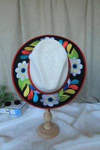 Floral Embroidered Fedora