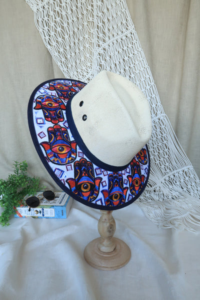 Hamsa Hand Fedora - Navy