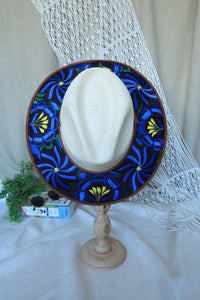 Magical Blue Embroidered Fedora