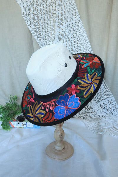 Multi-Color Embroidered Fedora